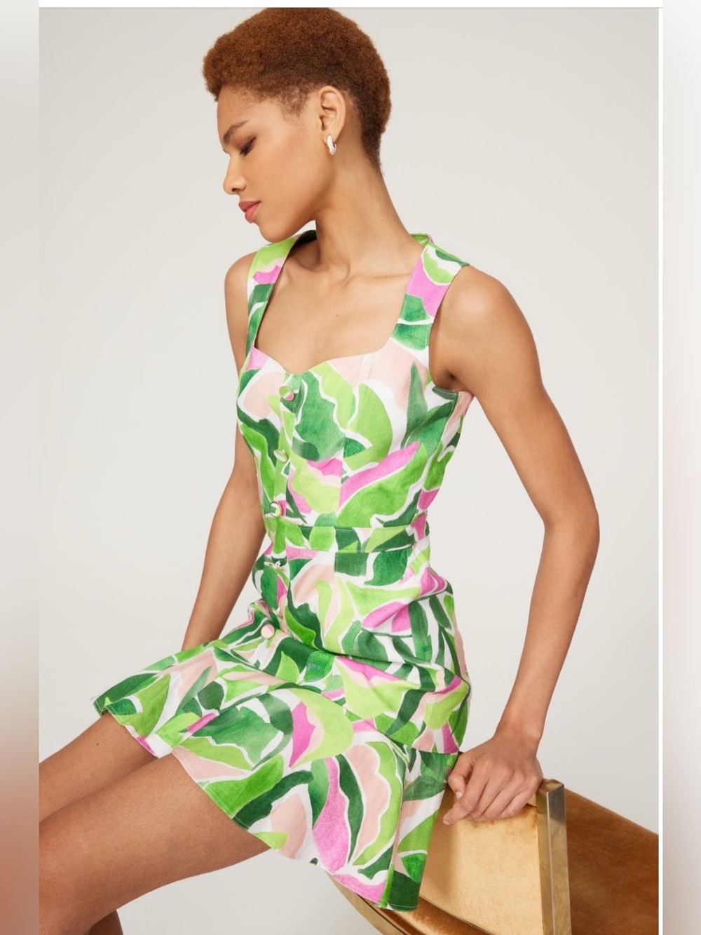 Milly~Painted Bloom Sleeveless Mini Dress~Size 4~$350~